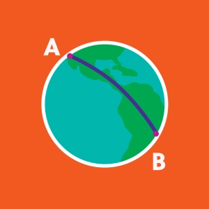 Rhumb line versus Great circle